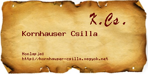 Kornhauser Csilla névjegykártya